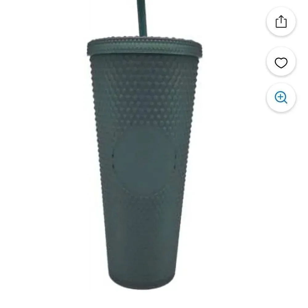 2 Starbucks Dark Green Jelly Studded Tumbler Set 24 Ounce